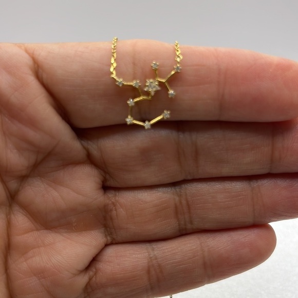 Sagittarius The Archer Zodiac Goldtone Necklace with Rhinestones Nov 22-Dec 21. - Picture 11 of 12